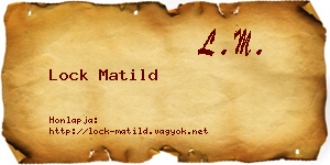 Lock Matild névjegykártya