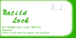 matild lock business card
